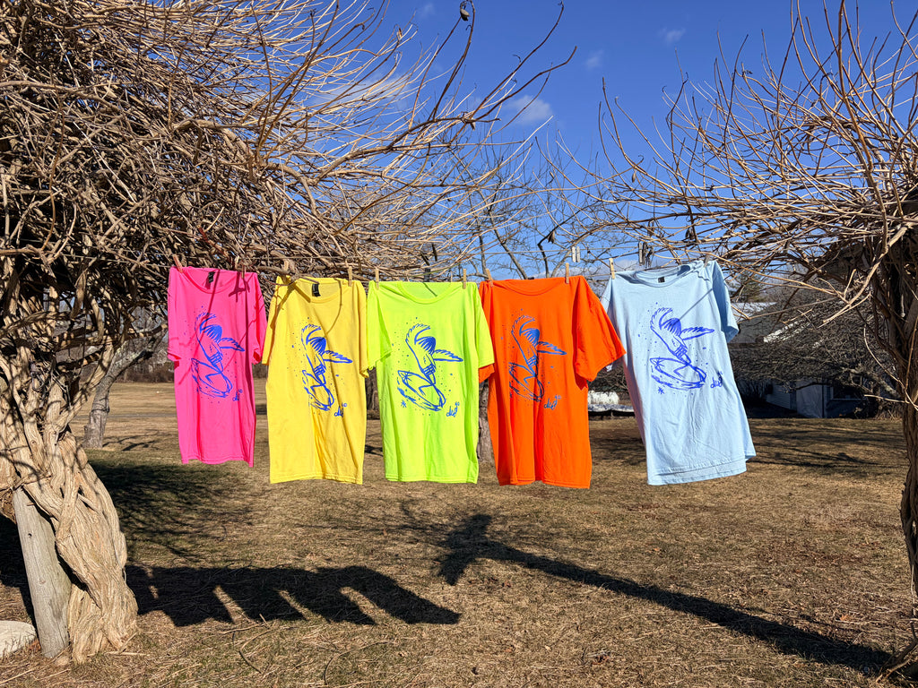 Blue Bird Soul Surfer T-shirt - Neon Orange